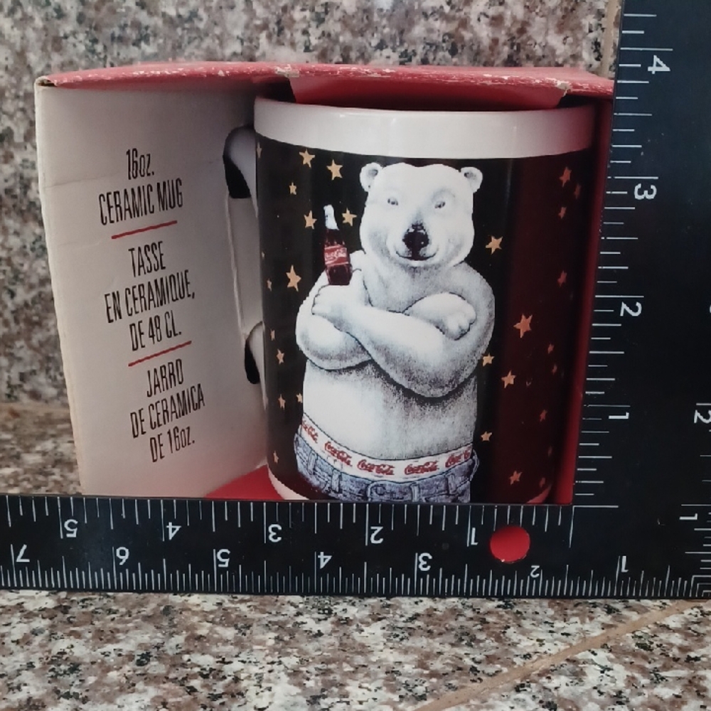 Coca-Cola Red and White Polar Bear Mug Nwt